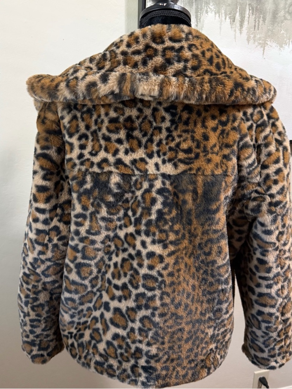 Camila Coelho Revolve Leopard Print Faux Fur Coat Oversized XS - Picture 8 of 15